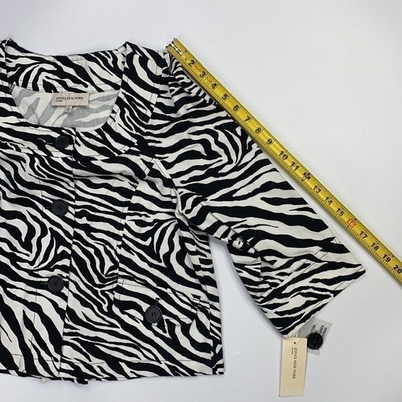 Jones New York Sport Zebra Striped Blazer NWT Medium - Picture 5 of 10